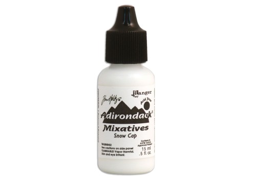 Adirondack alcohol ink snow cap