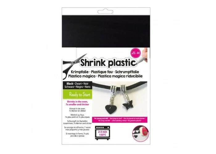 Shrink plastic μαύρο Α4  25 φύλλα