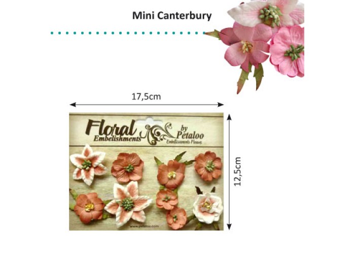 Λουλούδια mini canterbury κόκκινα - 9τεμ 