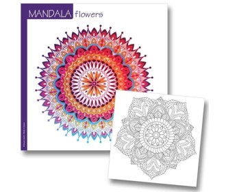 Βιβλίο ζωγραφικής mandala flowers 23x23εκ. 36φ