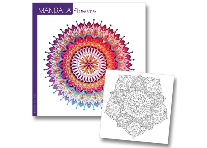 Βιβλίο ζωγραφικής mandala flowers 23x23εκ. 36φ Βιβλίο ζωγραφικής mandala flowers 23x23εκ. 36φ