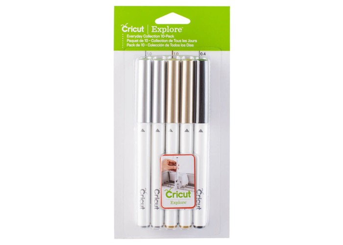Cricut Sketch Pen 10τεμ (3 pens (1.0) ασημί - 3 pens (1.0) χρυσό- 4 pens (0.4) μαύρο ) Cricut Sketch Pen 10τεμ (3 pens (1.0) ασημί - 3 pens (1.0) χρυσό- 4 pens (0.4) μαύρο )