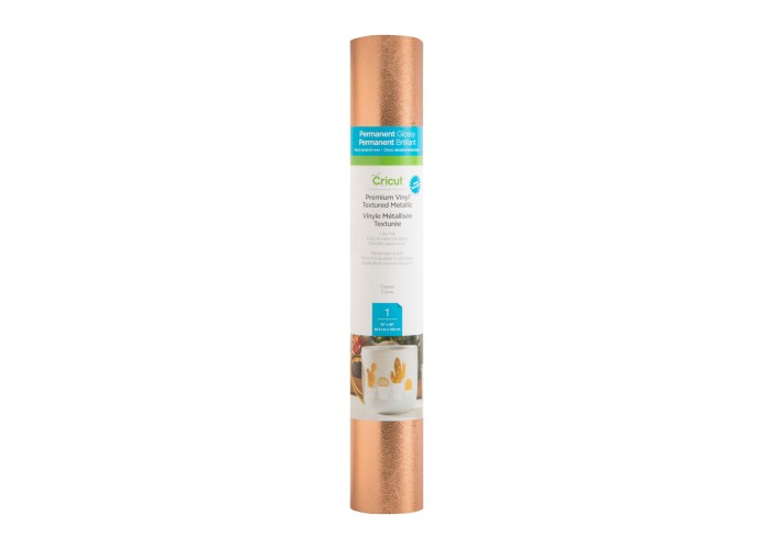 Cricut Premium Vinyl ™ Textured Metallic, Copper 30.5cm X 122cm Cricut Premium Vinyl ™ Textured Metallic, Copper 30.5cm X 122cm