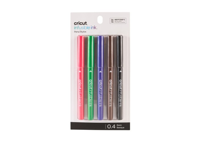 Cricut Infusible Ink pens basic 0,4mm - 5 Pens Cricut Infusible Ink pens basic 0,4mm - 5 Pens