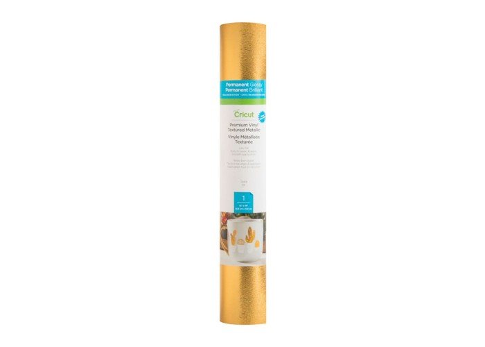 Cricut  Premium Vinyl ™ Textured Metallic, Gold 30.5cm x 122cm