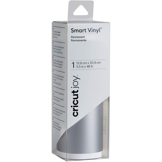 Cricut Joy Smart Vinyl – Permanent Silver Αυτοκόλλητο 13.9cm x 121.9cm Cricut Joy Smart Vinyl – Permanent Silver Αυτοκόλλητο 13.9cm x 121.9cm