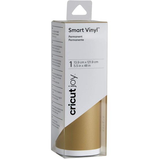 Cricut Joy Smart Vinyl – Permanent, Gold Αυτοκόλλητο 13.9cm x 121.9cm Cricut Joy Smart Vinyl – Permanent, Gold Αυτοκόλλητο 13.9cm x 121.9cm