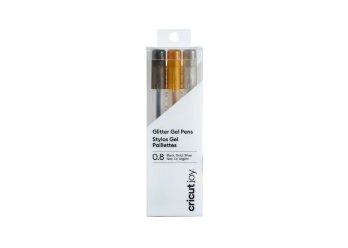 Cricut Joy Glitter Pens 0.8 mm Black, Gold, Silver 