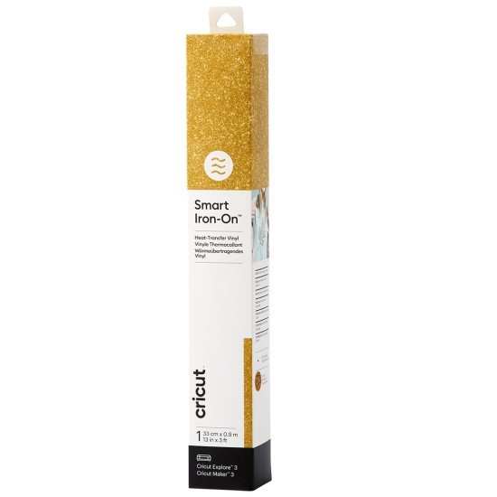 Heat Transfer Cricut Glitter Gold 30.50x91cm Heat Transfer Cricut Glitter Gold 30.50x91cm