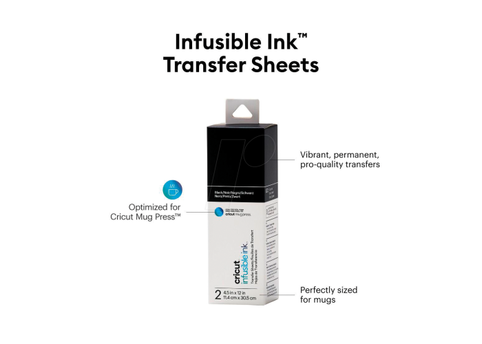 Cricut Joy Infusible Ink Transfer sheets 2τεμ μαύρο Cricut Joy Infusible Ink Transfer sheets 2τεμ μαύρο