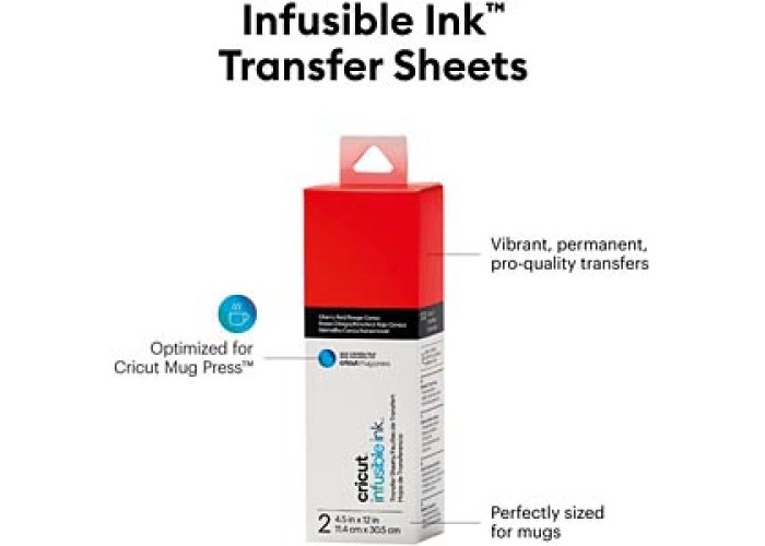 Cricut Joy Infusible Ink Transfer sheets 2τεμ Κόκκινο Cricut Joy Infusible Ink Transfer sheets 2τεμ Κόκκινο