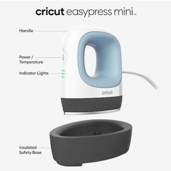 Cricut EasyPress Mini™, Zen Blue EU 8cmx5cm Cricut EasyPress Mini™, Zen Blue EU 8cmx5cm
