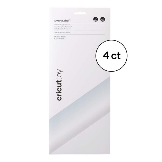 Cricut Joy™ Smart Label™ Writable Vinyl – Permanent, Transparent 33x14cm 4φύλλα Cricut Joy™ Smart Label™ Writable Vinyl – Permanent, Transparent 33x14cm 4φύλλα