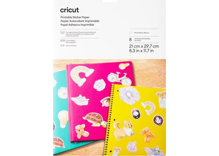 Cricut Λευκά Εκτυπώσιμα Φύλλα Για Δημιουργία Αυτοκόλλητου - 8φύλλα 21,5cm X 29.7cm Cricut Λευκά Εκτυπώσιμα Φύλλα Για Δημιουργία Αυτοκόλλητου - 8φύλλα 21,5cm X 29.7cm