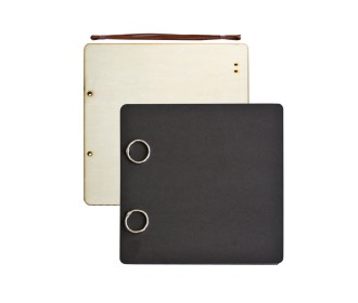  Βιβλίο ευχών 21cm x 21cm ,ξύλινα εξώφυλλα, 24φύλλα μάυρα , 350γρ 