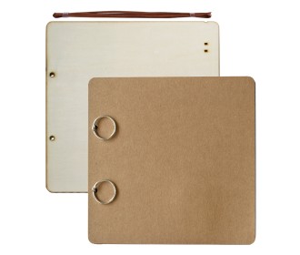 Βιβλίο ευχών 30cm x 30cm , ξύλινα εξώφυλλα, 24φύλλα κραφτ , 300γρ