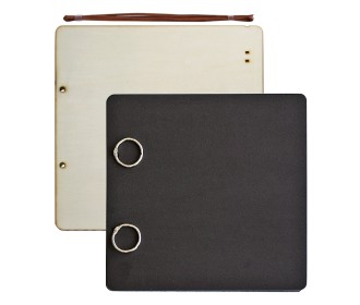  Βιβλίο ευχών 30cm x 30cm ,ξύλινα εξώφυλλα, 24φύλλα μάυρα , 350γρ 