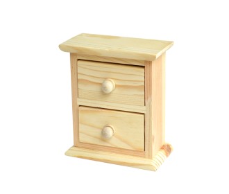 Ξύλινο ντουλαπάκι με 2 συρτάρια 10cm x 12cm x 5cm Ξύλινο ντουλαπάκι με 2 συρτάρια 10cm x 12cm x 5cm