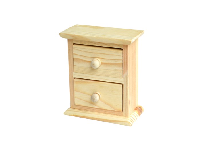 Ξύλινο ντουλαπάκι με 2 συρτάρια 10cm x 12cm x 5cm Ξύλινο ντουλαπάκι με 2 συρτάρια 10cm x 12cm x 5cm