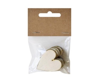 Σετ ξύλινες καρδιές 4εκ 6τεμ 