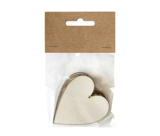 Ξύλινες καρδιές 8cm 6τεμ