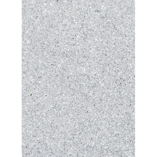 Αφρώδες φύλλο me glitter Ασημί 2mm A4