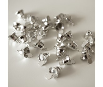 Καμπανάκια 8mm ασημί  30pcs Καμπανάκια 8mm ασημί  30pcs