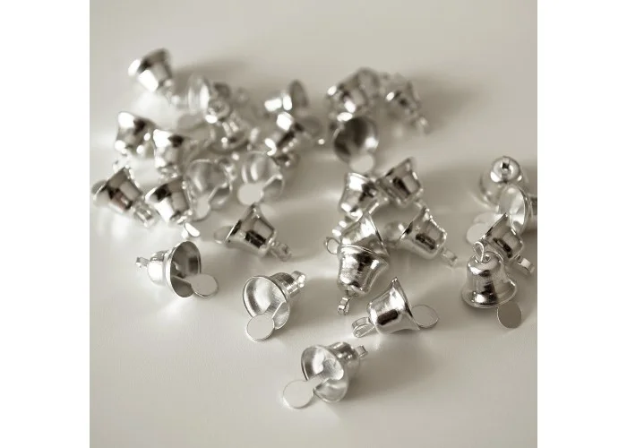 Καμπανάκια 8mm ασημί  30pcs
