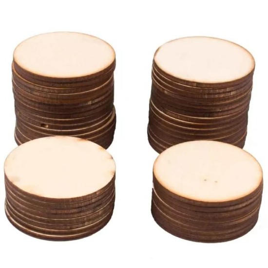 Ξύλινες Ροδέλες 40τεμ 5.4cm Ξύλινες Ροδέλες 40τεμ 5.4cm