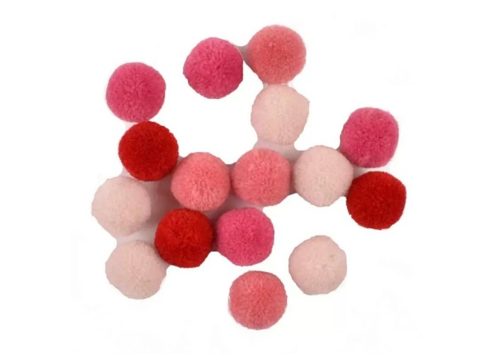 Πομ Πομ 20mm 60 Τεμάχια - Mix (Pastel) Ροζ Soft Merino Wool Πομ Πομ 20mm 60 Τεμάχια - Mix (Pastel) Ροζ Soft Merino Wool