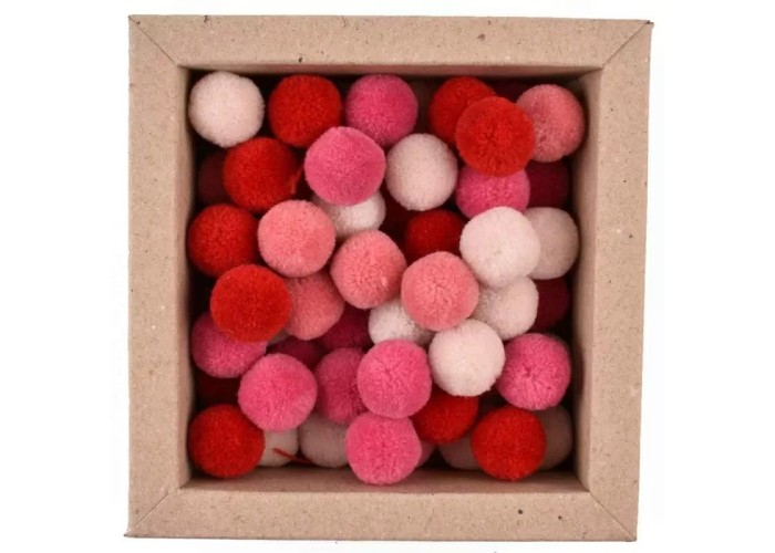 Πομ Πομ 20mm 60 Τεμάχια - Mix (Pastel) Ροζ Soft Merino Wool Πομ Πομ 20mm 60 Τεμάχια - Mix (Pastel) Ροζ Soft Merino Wool