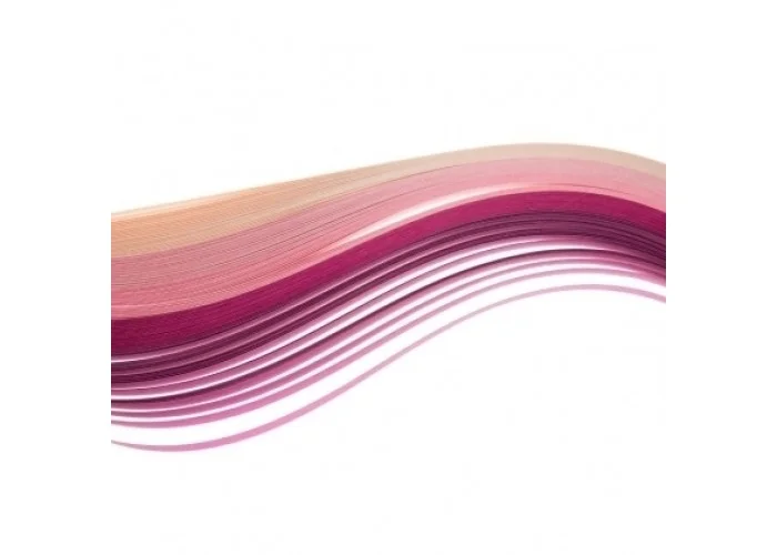 Xαρτολωρίδες Quilling 130gr 25τεμ 6mm 30cm - Αποχρώσεις Ροζ