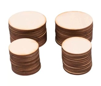 Ξύλινες Ροδέλες 40τεμ ( 20τεμ 4cm Και 20τεμ 5,6cm) Ξύλινες Ροδέλες 40τεμ ( 20τεμ 4cm Και 20τεμ 5,6cm)