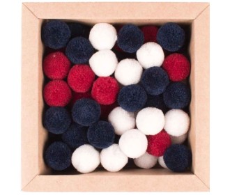 Πομ πομ 20mm 60 τεμάχια - Mix Άσπρο Navy Κόκκινο Soft Merino Wool Πομ πομ 20mm 60 τεμάχια - Mix Άσπρο Navy Κόκκινο Soft Merino Wool