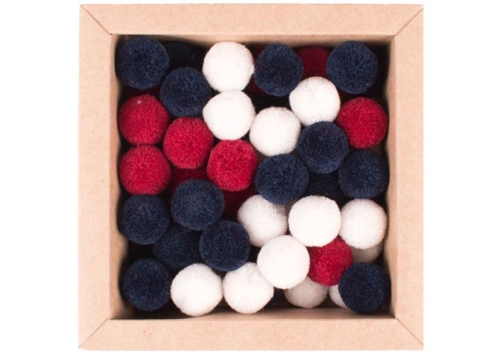 Πομ πομ 20mm 60 τεμάχια - Mix Άσπρο Navy Κόκκινο Soft Merino Wool Πομ πομ 20mm 60 τεμάχια - Mix Άσπρο Navy Κόκκινο Soft Merino Wool