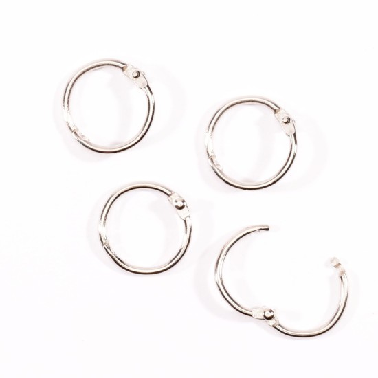 Book binding rings 20mm 12pcs Silver