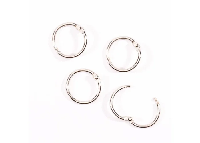 Book binding rings 20mm 12pcs Silver