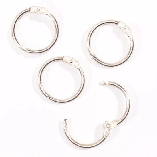 Book binding rings 25mm 12pcs Silver