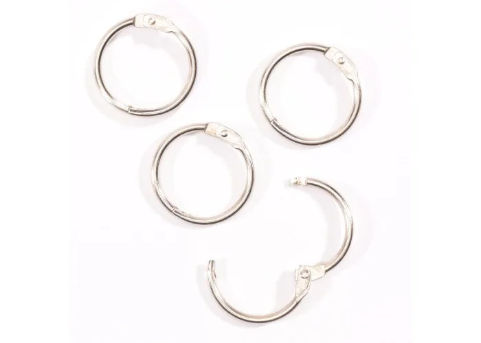 Book binding rings 25mm 12pcs Silver