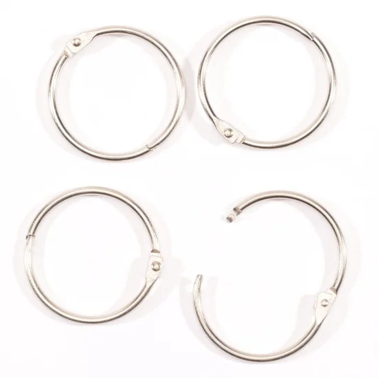 Book binding rings 38mm 12pcs Silver