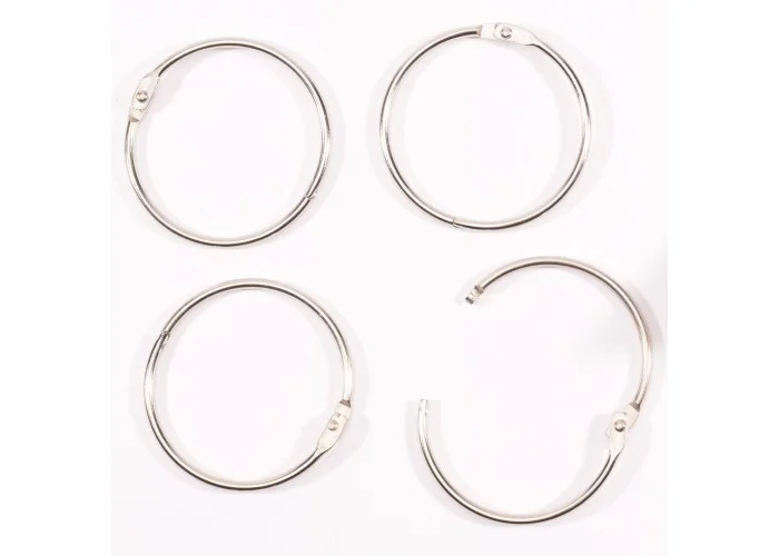 Book binding rings 50mm 12pcs Silver