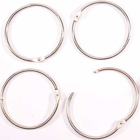 Book binding rings 75mm 6pcs Silver
