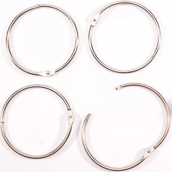 Book binding rings 75mm 6pcs Silver