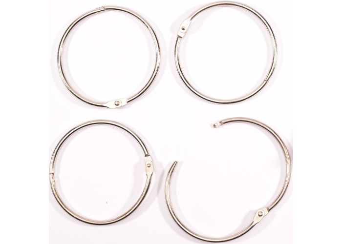 Book binding rings 75mm 6pcs Silver