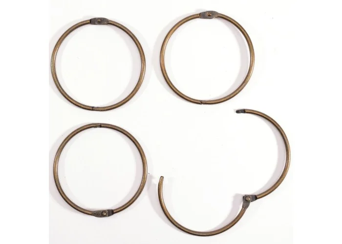 Book binding rings 75mm 6pcs Copper
