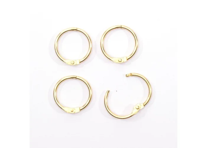 Book binding rings 25mm 12pcs Gold