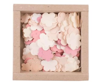Xάρτινα λουλουδάκια 2 και 3cm mix Λευκό ροζ 450τεμ Xάρτινα λουλουδάκια 2 και 3cm mix Λευκό ροζ 450τεμ