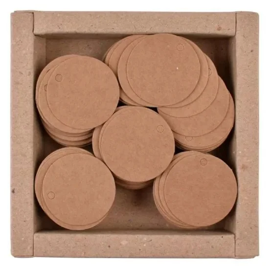 Στρόγγυλες κραφτ ετικέτες 4cm 250τεμ ( χαρτί 100gr )