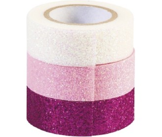 Heyda Glitter Αυτοκόλλητες ταινίες 3τεμ x 3m x 1,5cm White, Pink ,Hot Pink Heyda Glitter Αυτοκόλλητες ταινίες 3τεμ x 3m x 1,5cm White, Pink ,Hot Pink