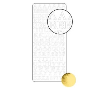 Αυτοκολλητα λατινικό αλφάβητο χρυσό 1,5cm 112τεμ 